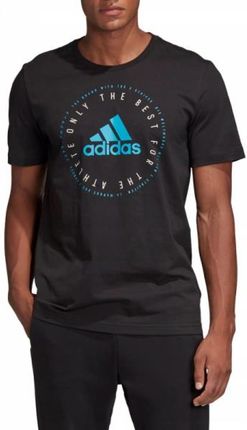 adidas T-Shirt Męski Czarny Mh Emblem T Dv3099