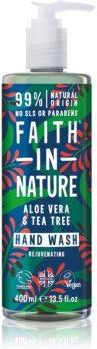 Faith In Nature Aloe Vera & Tea Tree naturalne mydło do rąk z ekstraktem z drzewa herbacianego 400 ml
