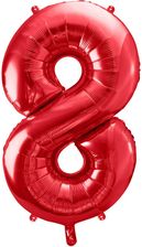 Zdjęcie Party Deco Balon Foliowy Cyfra 8 Czerwona 86Cm 1Szt - Sierpc