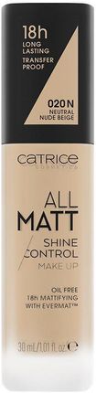 Catrice All Matt Shine Control Make Up Podkład 020 N Neutral Nude Beige 30 ml