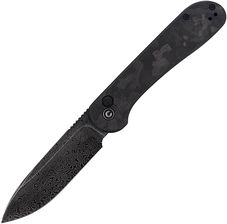 Zdjęcie Civivi Knife Nóż Button Lock Elementum Marble Carbon Fiber Rubbed Damascus (C2103Ds-3) - Wołomin
