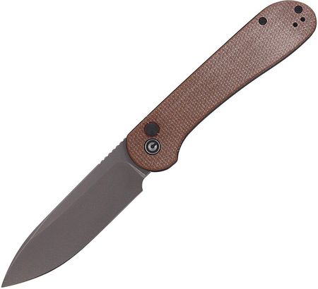 Civivi Knife Nóż Button Lock Elementum Brown Micarta Gray Stonewashed (C2103D)