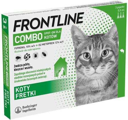 Frontline Combo Spot On Kot Zestaw 3X0,5Ml Dla Kota