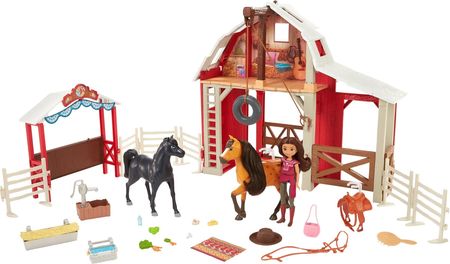 Mattel Mustang: Duch wolności stajnia + lalka i 2 konie Duży Zestaw HBT16