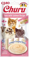 Inaba Cat Churu Puree z tuńczykiem i łososiem 4x14g