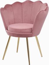 Zdjęcie Big Meble Krzesło Ta Cerowane Welur Różowy Shell 1415 - Opole