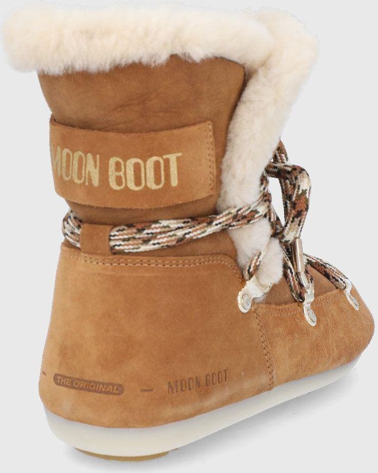 Moon Boot - Śniegowce zamszowe Side High Shearling - Ceny i