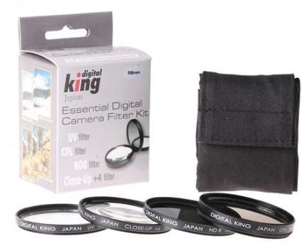Zestaw filtrów King 52mm CPL UV ND8 Makro