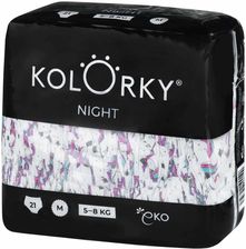 Zdjęcie Kolorky Night Ekologiczna Pieluszka Jednorazowa Jednorożce M 5-8Kg 21Szt. - Ząbki