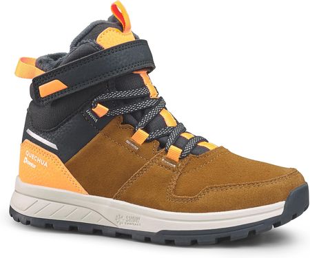 Quechua Dla Dzieci Wodoodporne Sh100 Xwarm Beżowy Ochra Pomarańczowy Szary