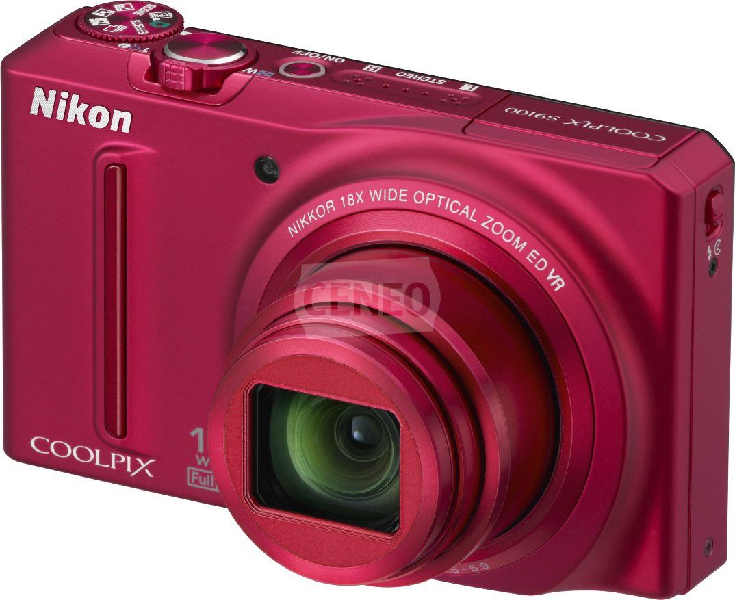 Aparat cyfrowy NIKON COOLPIX S9100 czerwony - Ceny i opinie