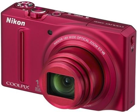 Aparat cyfrowy NIKON COOLPIX S9100 czerwony - Ceny i opinie na