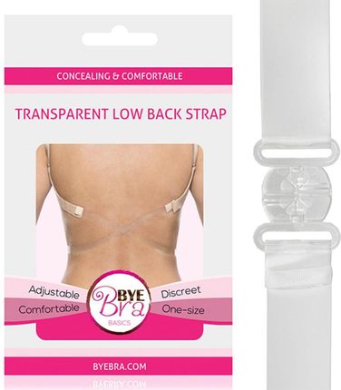 Bye Bra  Transparent Low Back Strap - Pasek obniżający zapięcie, przezroczysty