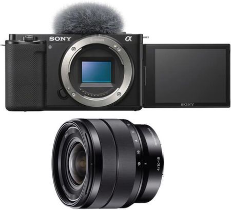 Aparat Sony ZV-E10 + obiektyw Sony E 10-18 mm f/4 OSS