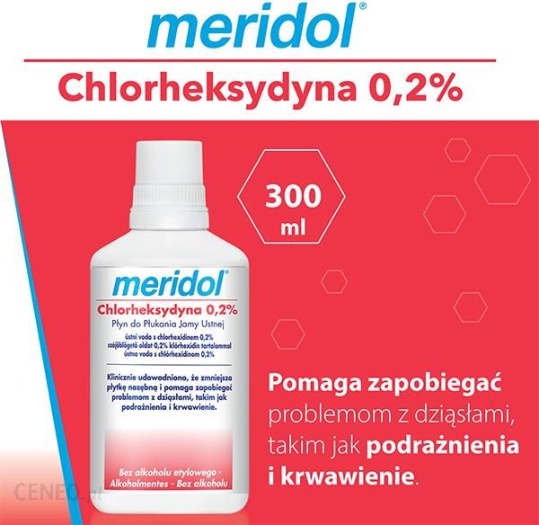 Meridol Chlorheksydyna 0,2%, płyn do płukania jamy ustnej, 300 ml