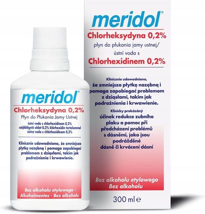 meridol Chlorheksydyna 0,2%, płyn do płukania jamy ustnej, 300 ml