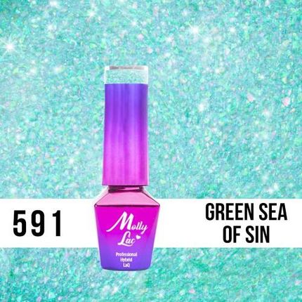 Molly Lac Mermaid Whispers 591 Green Sea Of Sin lakier hybrydowy 5ml