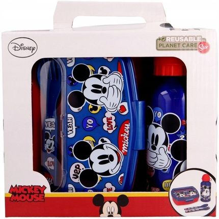 Mickey Mouse Zestaw Lunchbox Bidon 400Ml