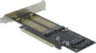DELOCK PCI Express x16 Karte zu 1 x M.2 Key B + 1 X NVMe
