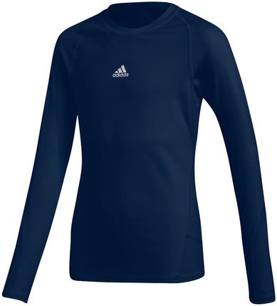 adidas Teamwear Koszulka Dla Dzieci adidas Alphaskin Sport Ls Tee Junior Granatowa Cw7322