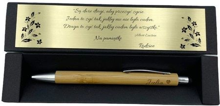 Długopis bambusowy GRAWER tabliczka pudełko
