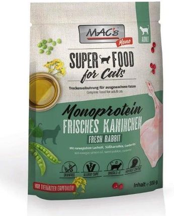 Mac'S Superfood Adult Monoprotein Królik 300G