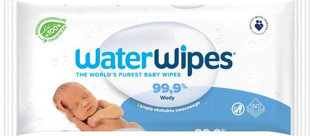WaterWipes Bio Chusteczki Nawilżane Wodne Od Urodzenia 60Szt.
