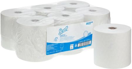 Kimberly-Clark Scott 6622 Ręczniki Papierowe W Roli 300 M Biały 6 Rolek