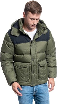 MĘSKA KURTKA ZIMOWA LEE PUFFER JACKET OLIVE GREEN L86NSZNX