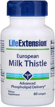 Life Extension European Milk Thistle - Ostropest Plamisty 60 kaps.