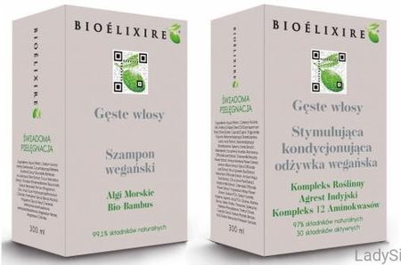 Bioelixire zestaw przeciw wypadaniu włosów "Gęste Włosy" 2x300ml