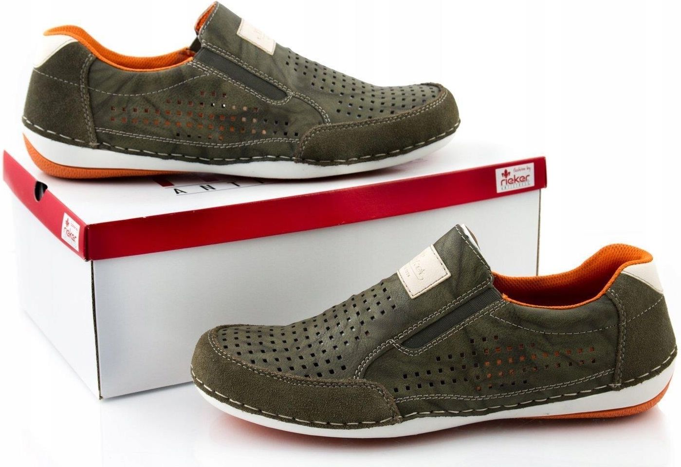 RIEKER BUTY MĘSKIE SPORTOWE WSUWANE ZIELONE R. 42 B926656 RIEKER BUTY MĘSKIE SPORTOWE WSUWANE ZIELONE R. 42 B926656