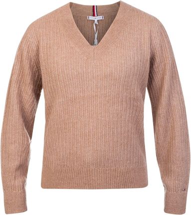 Tommy Hilfiger Damski Sweter We na Alpaka Textured Stitch V Nk Sweater Ls Be owy Ww0Ww28852 Gv7 Rozmiar Xs Ceny i opinie Ceneo.pl