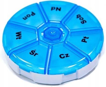 Rea Tape Pudełko na tabletki Okrągłe Niebieskie