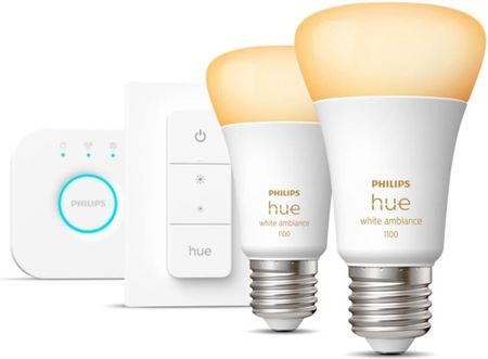 PHILIPS HUE White ambiance Zestaw startowy 2 szt. E27 1100lm