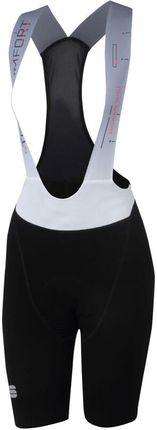 Sportful Total Comfort Spodnie Rowerowe Na Szelkach Kobiety Czarny Biały
