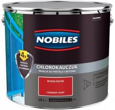 Farba Nobiles Farba, Emalia Chlorokauczuk 10L Czerwony Jasny