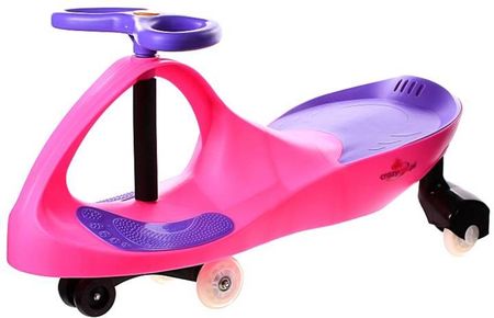 Crazy Car Jeździk Grawitacyjny LED + Klakson różowo-fioletowy pastelowy