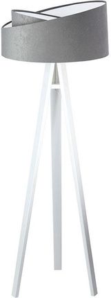 Lumes Szaro-biała lampa stojąca welurowa - S023-Dorsa (E17123060P012W)
