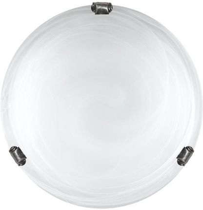 Lumes Okrągły plafon szklany E137-Duno - biały+srebrny (E9566LAMPEX_211P1STBIACHR)