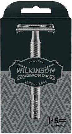 Wilkinson Sword Maszynka Do Golenia + 5 Wymiennych Ostrzy Classic Double Edge