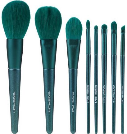 Eigshow Beauty Zestaw Pędzli Do Makijażu, 8 Szt. Jade Green Brush Kit With Bag 8 szt.