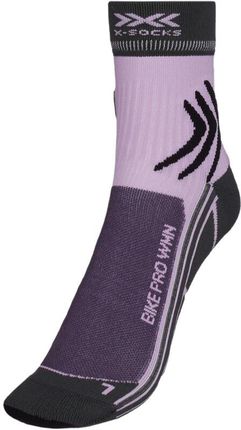 X-Socks Bike Pro Skarpetki Kobiety Szary Fioletowy