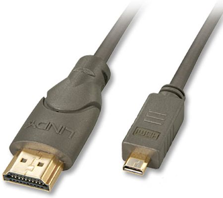 Lindy 41350 cyfrowy (typu D) micro HDMI - (typu A) HDMI - 0,5m