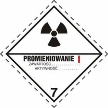 Zdjęcie Tdc Nalepka Materiały Promieniotwórcze. Kategoria I - Drzewica