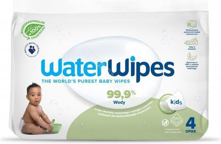 Eco And More Sp.Zo.O. Waterwipes Bio Kids Soapberry Chusteczki Nasączane Wodą Z Dodatkiem Orzechów Mydlanych 4x60szt.