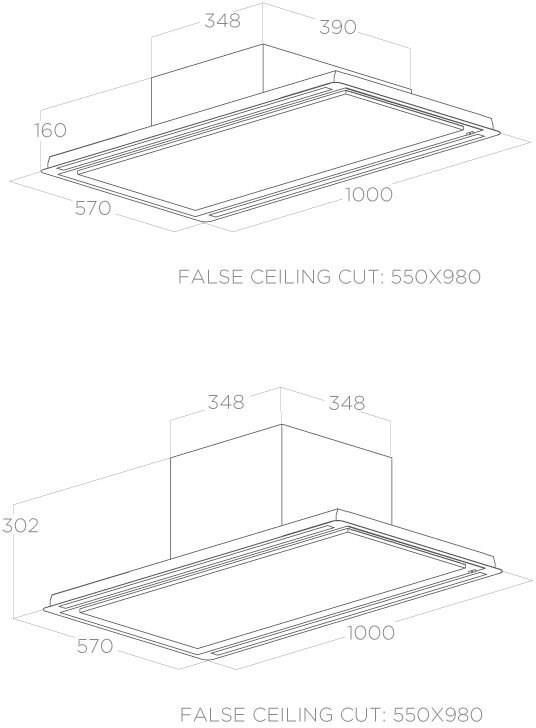фото Витяжка вбудована Elica Hilight-X H16 BL MAT/A/100