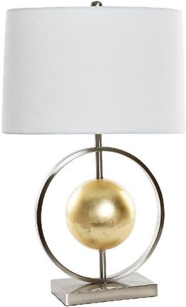 Dkd Home Decor Lampa stołowa Biały Srebro Poliester Metal Złoty (40 x 22 x 64 cm) (S3014564)