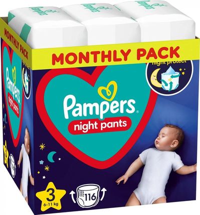 Pampers Pieluchy Night Pants 6-11 Kg Rozm. 3 116Szt.