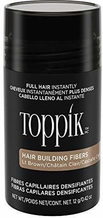 Toppik Hair Building Fibers Light Brown Mikrowłókna Puder Zagęszczający Włosy Jasny Brąz 12g